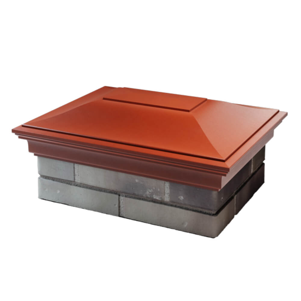 Колпак Zking Монблан Красный на столб 2х1.5 кирпича (515х385мм) в Новочебоксарске фото