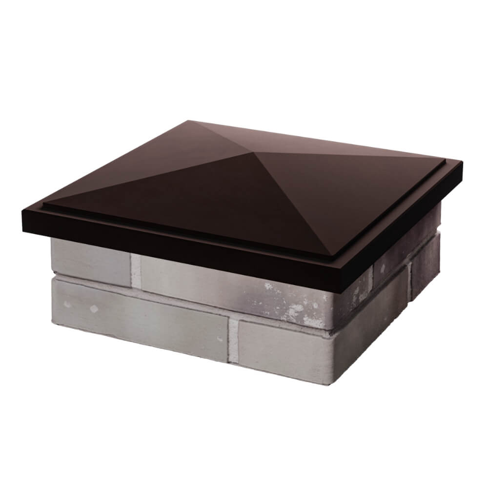 Колпак Zking БонаМоно Коричневый на столб 1.5х1.5 кирпича (385х385, 400х400мм) в Новочебоксарске фото