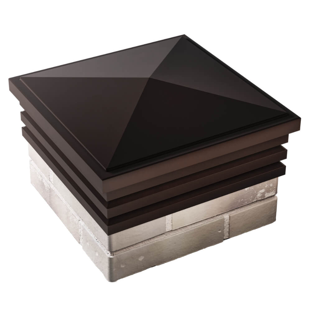 Колпак Zking Бона ХайТек Коричневый на столб 1.5х1.5 кирпича (385х385мм) в Новочебоксарске фото