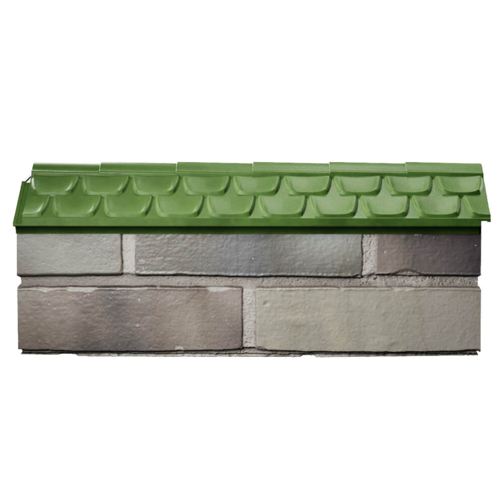 Парапет Zking Эльбрус Зеленый с посадкой на 0.5 кирпича (130мм) в Новочебоксарске фото
