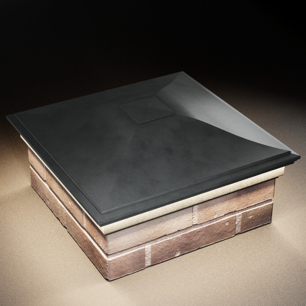 Колпак Zking Монблан Серый на столб 2х2 кирпича (515х515мм) c подсветкой в Новочебоксарске фото