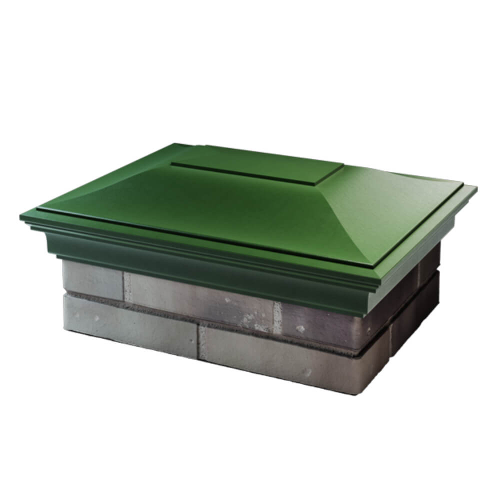 Колпак Zking Монблан Зеленый на столб 2х1.5 кирпича (515х385мм) в Новочебоксарске фото