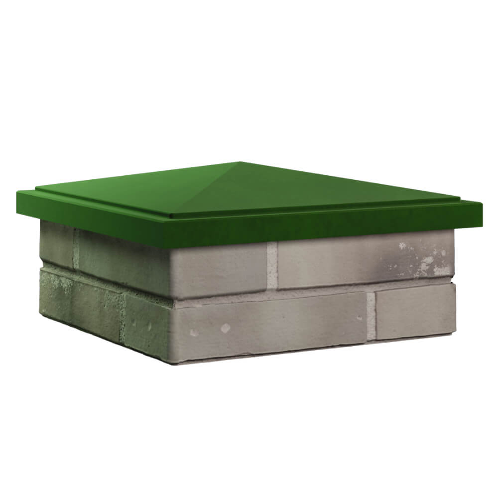 Колпак Zking БонаМоно Зеленый на столб 1.5х1.5 кирпича (385х385, 400х400мм) в Новочебоксарске фото