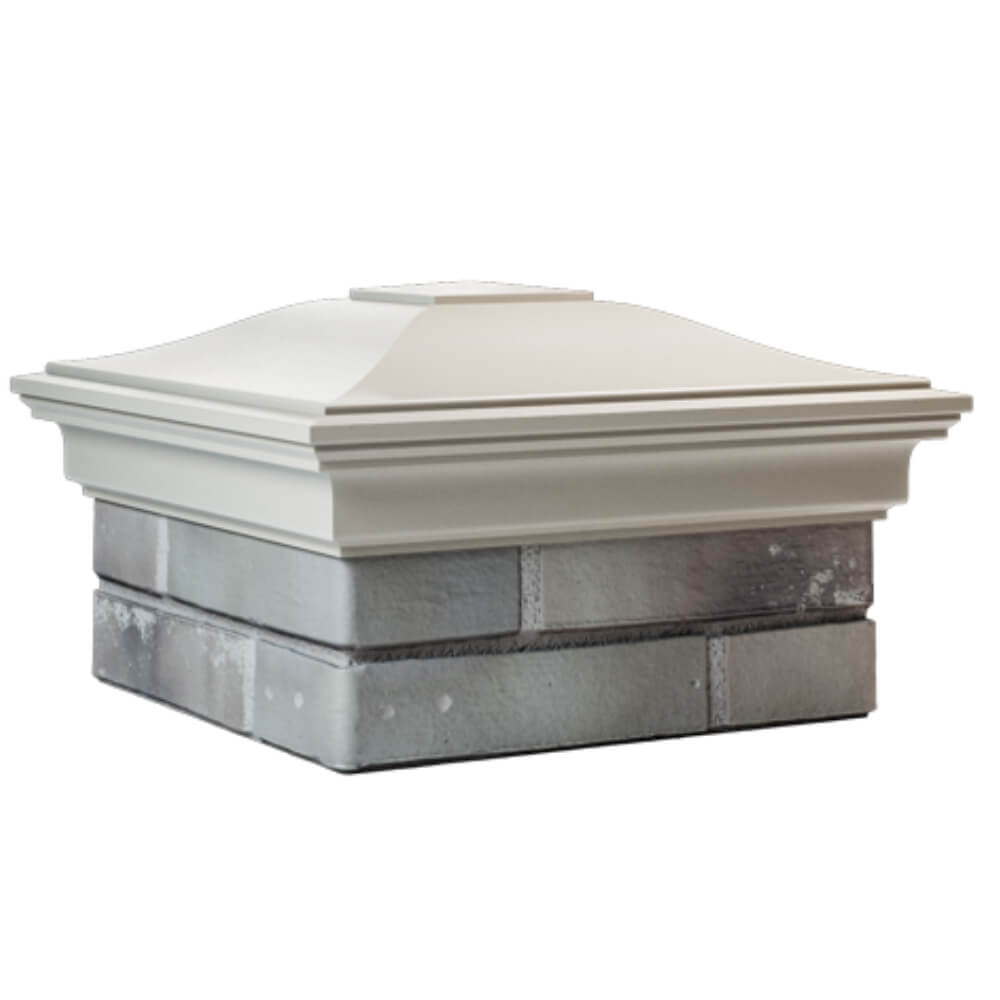 Колпак Zking Монблан Бежевый на столб 1.5х1.5 кирпича (385х385мм) в Новочебоксарске фото