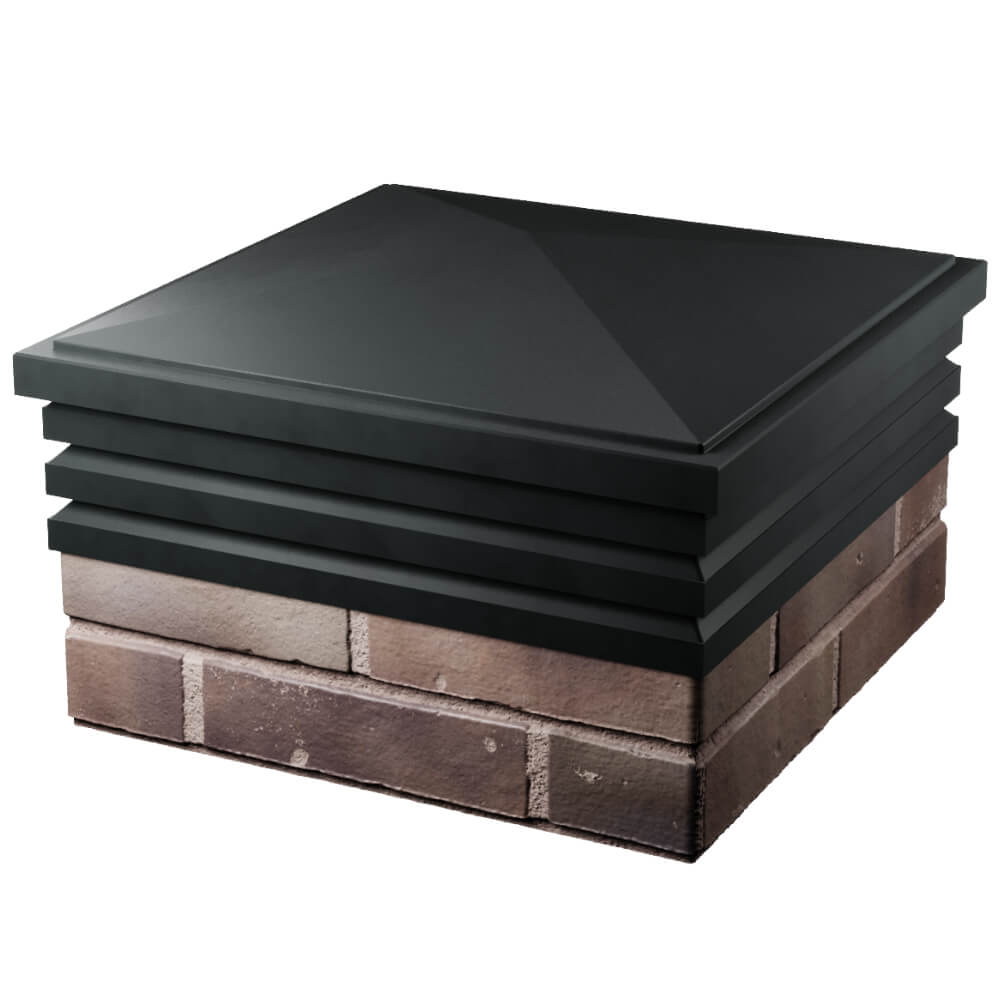 Колпак Zking Бона ХайТек Черный на столб 2х2 кирпича (513х513мм) в Новочебоксарске фото