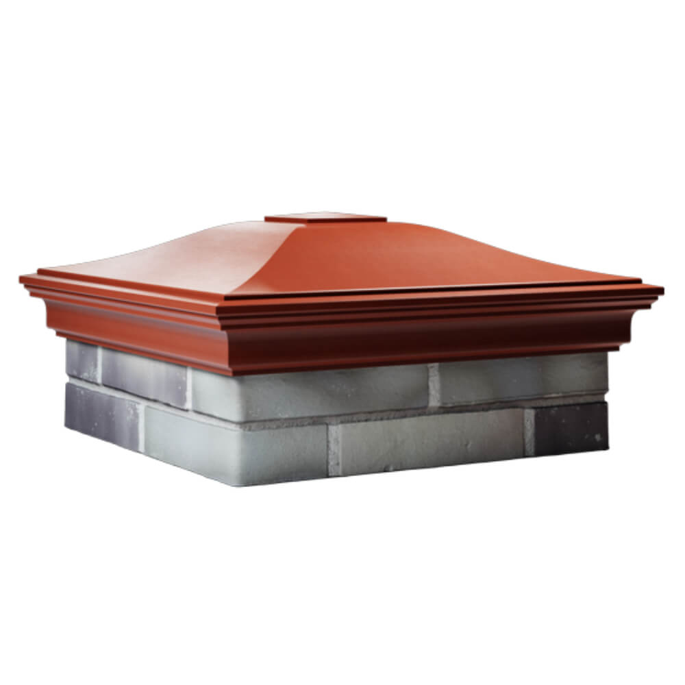 Колпак Zking Монблан Красный на столб 2х2 кирпича (515х515мм) в Новочебоксарске фото