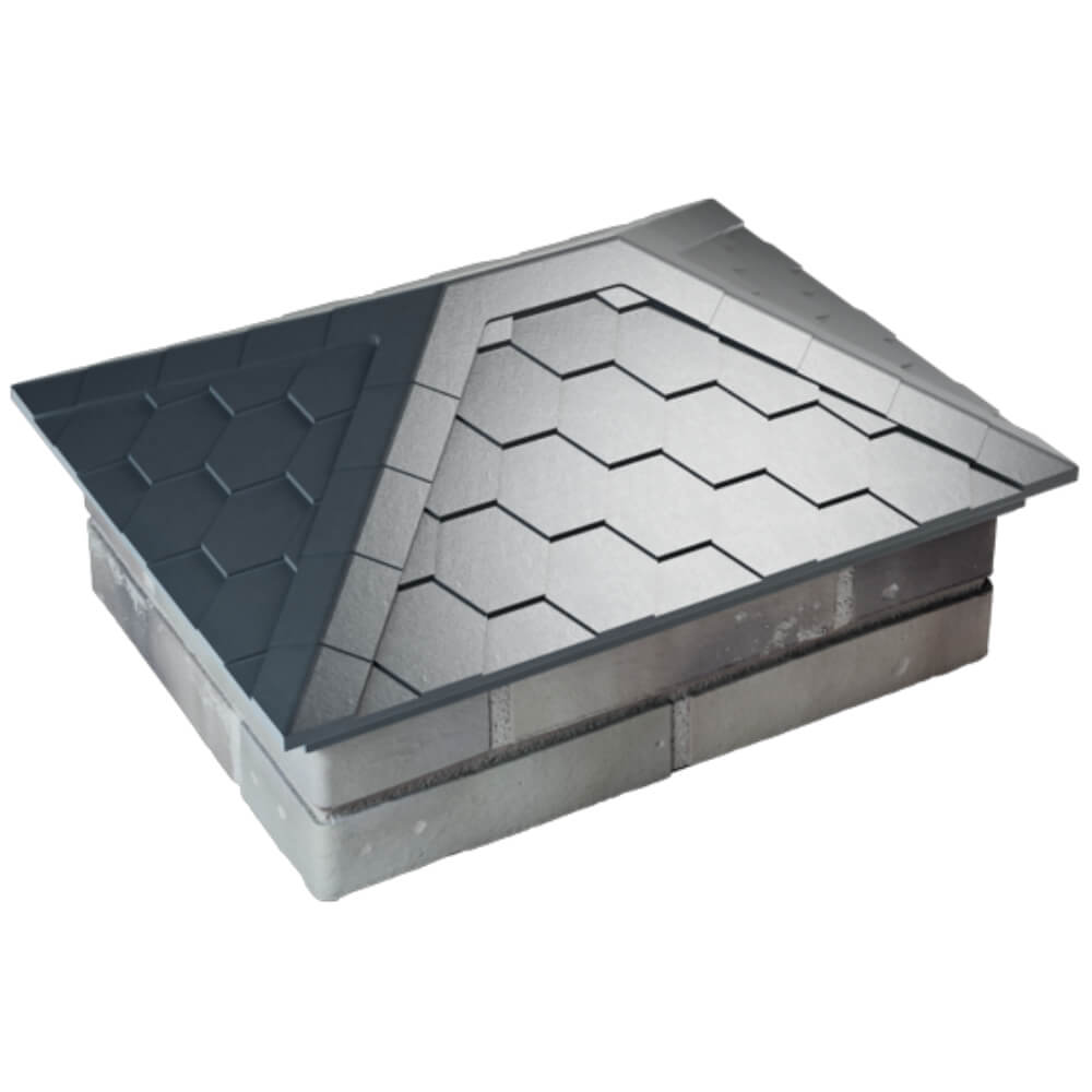 Колпак Zking Эверест Серый на столб 2х1.5 кирпича (520х390мм) Новочебоксарск фото