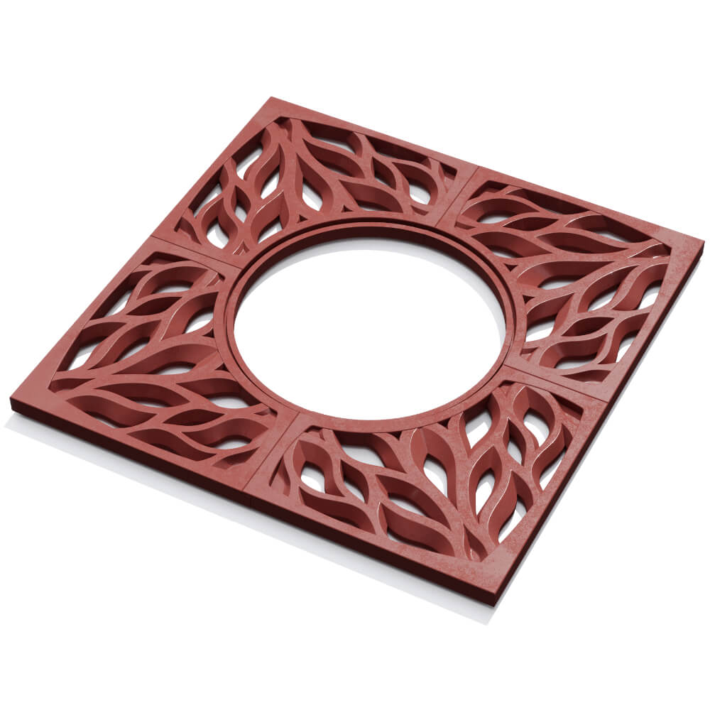 Приствольная решетка для дерева ZKING CRUST 1.2х1.2м Красная в Новочебоксарске фото