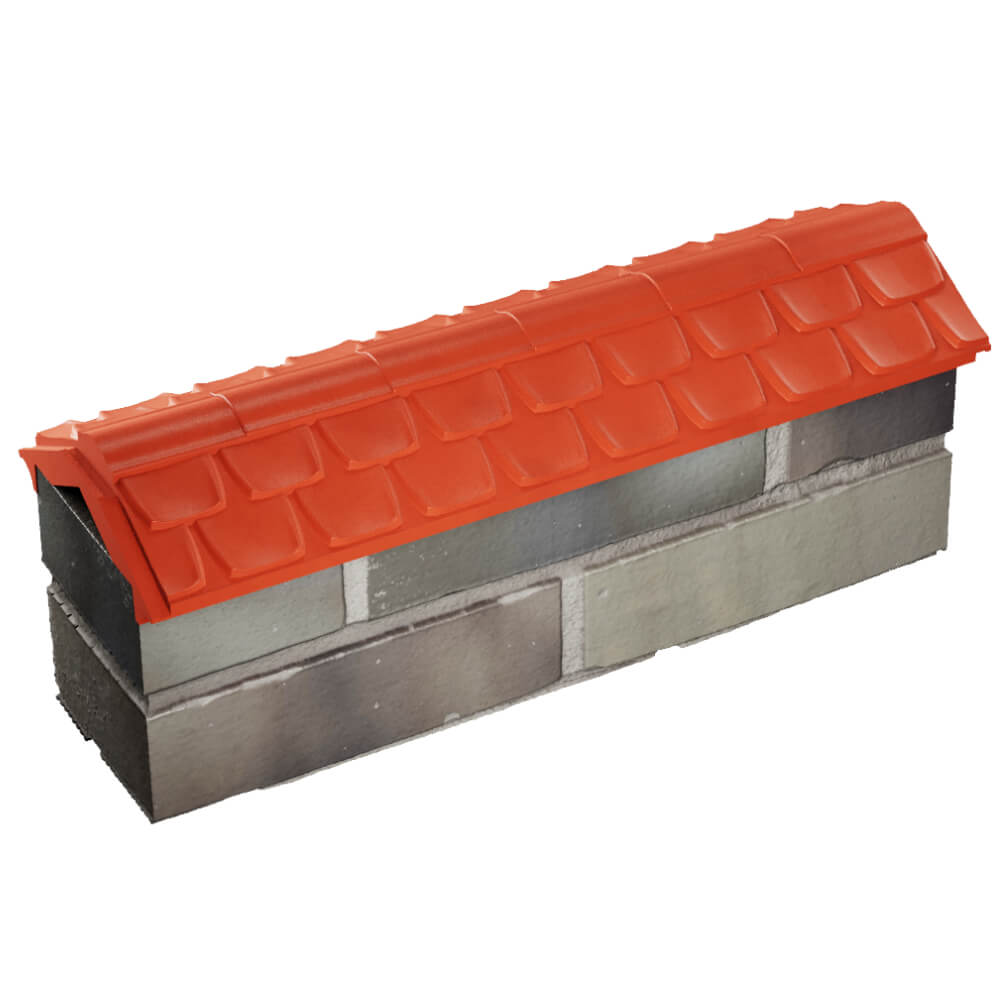 Парапет Zking Эльбрус Красный с посадкой на 0.5 кирпича (130мм) в Новочебоксарске фото