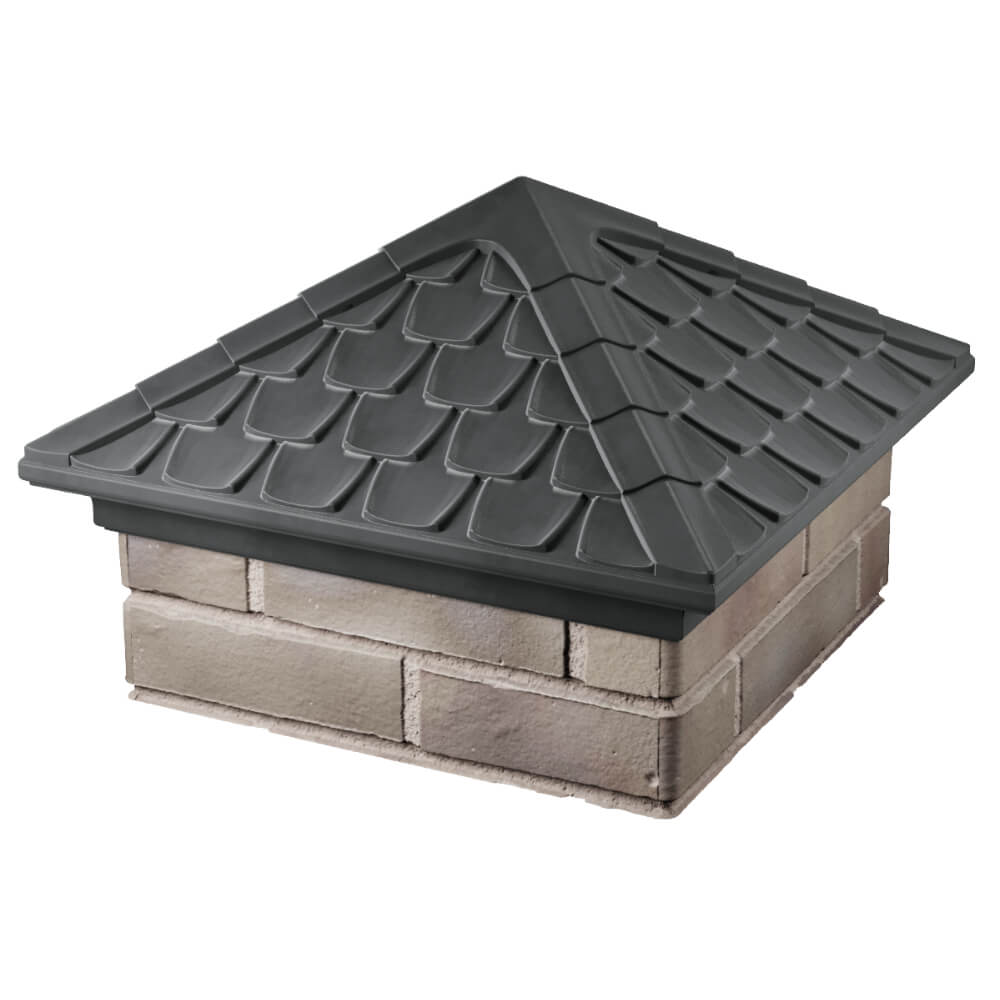 Колпак Zking Эльбрус Серый на столб 1.5х1.5 кирпича (385х385мм) в Новочебоксарске фото