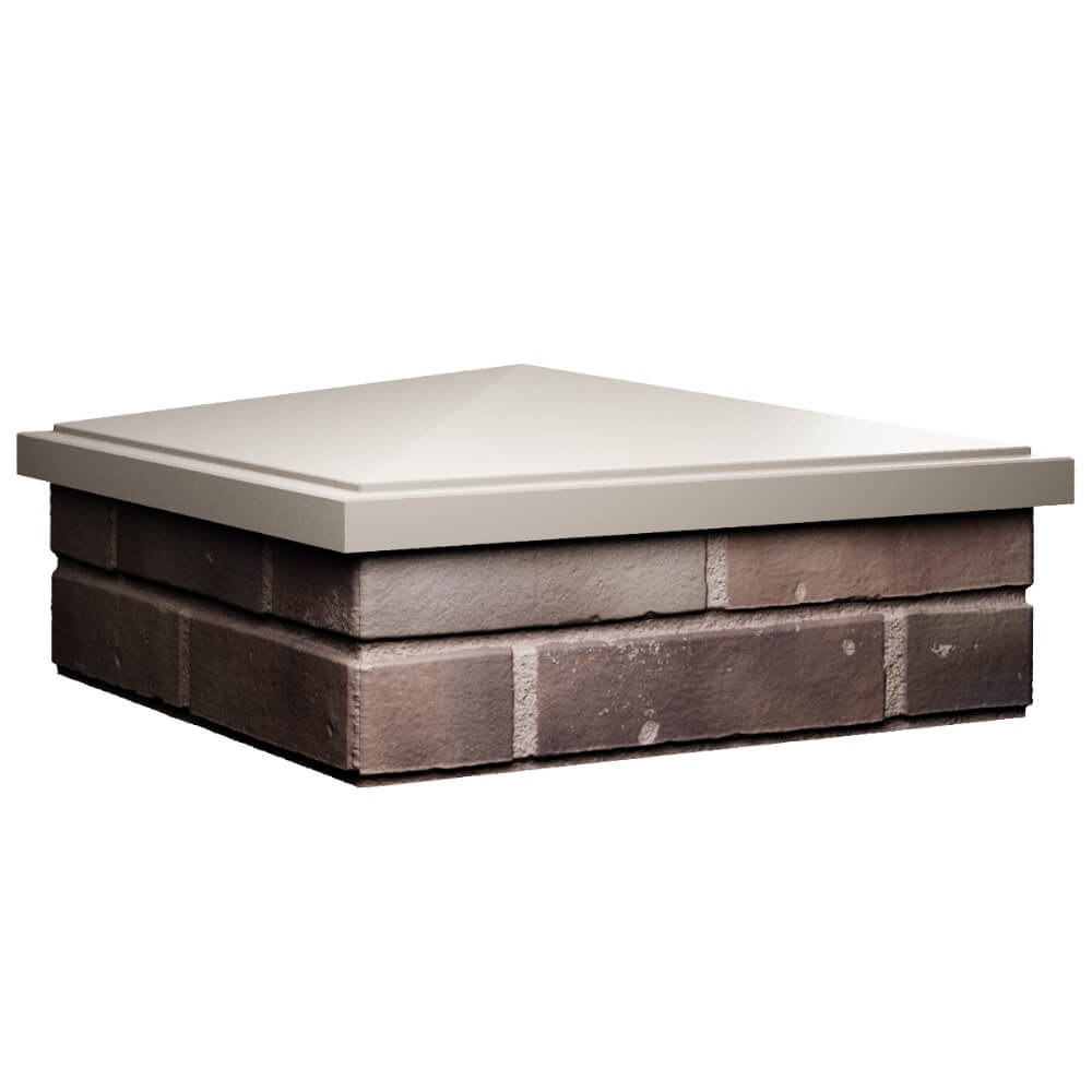 Колпак Zking БонаМоно Бежевый на столб 2х2 кирпича (515х515, 530х530мм) в Новочебоксарске фото