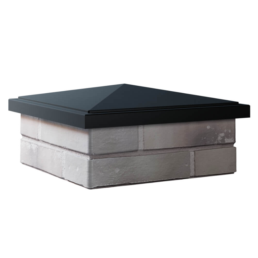 Колпак Zking БонаМоно Черный на столб 1.5х1.5 кирпича (385х385, 400х400мм) в Новочебоксарске фото