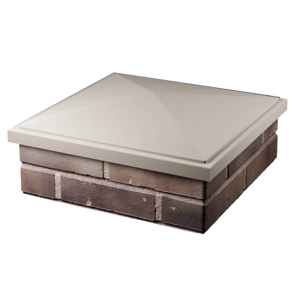 Колпак Zking БонаМоно Бежевый на столб 2х2 кирпича (515х515, 530х530мм) в Новочебоксарске фото