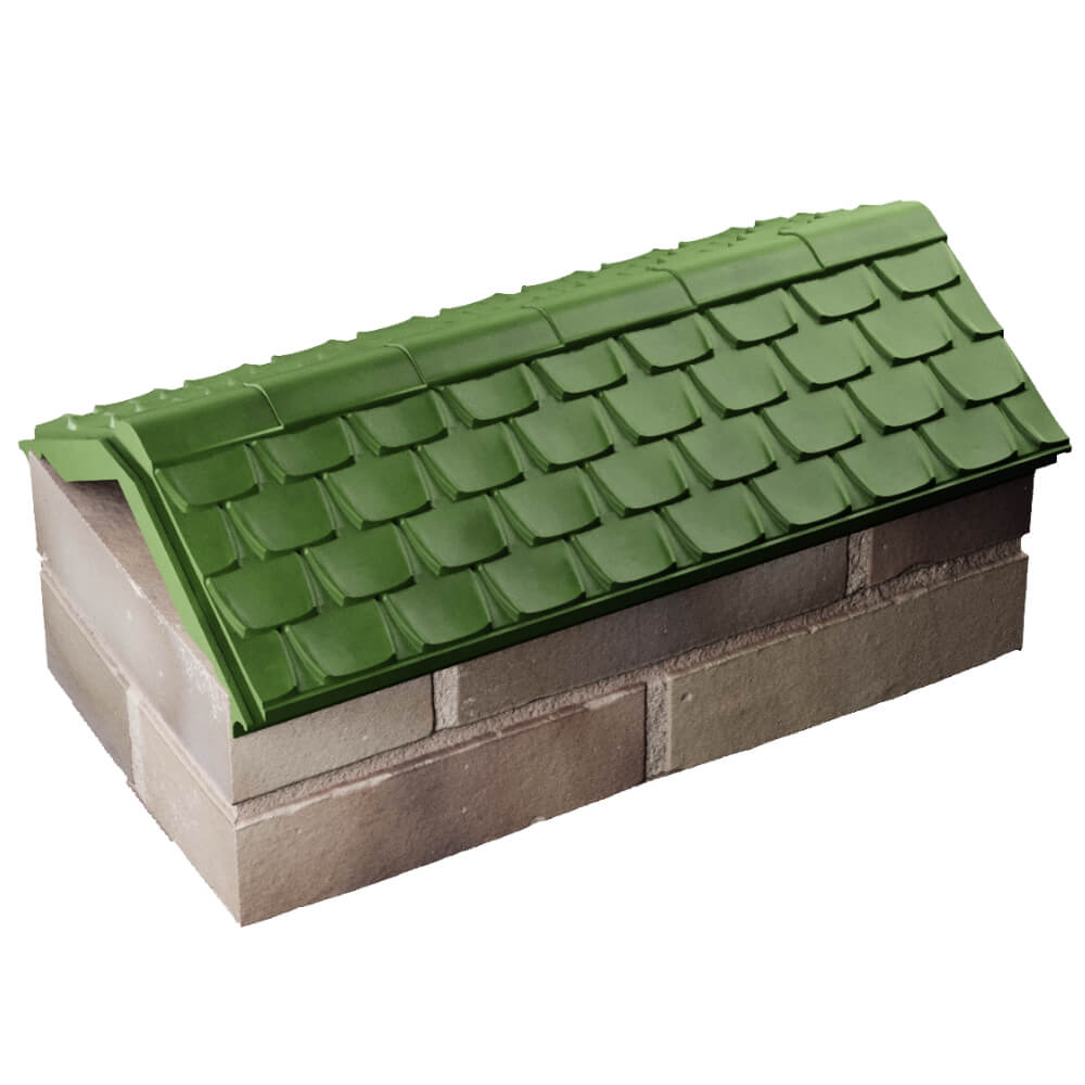 Парапет Zking Эльбрус Зеленый с посадкой на 1 кирпич (255мм) в Новочебоксарске фото