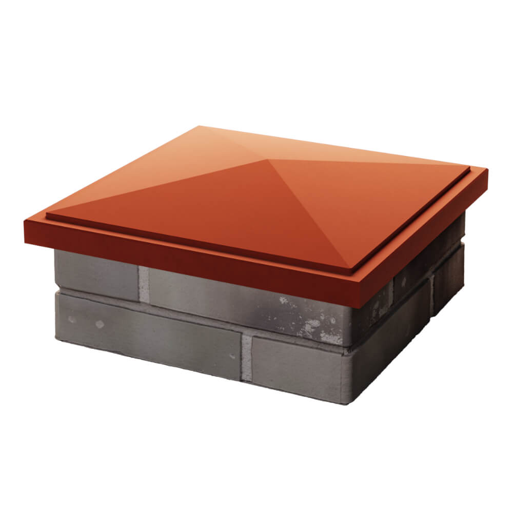 Колпак Zking БонаМоно Красный на столб 1.5х1.5 кирпича (385х385, 400х400мм) в Новочебоксарске фото