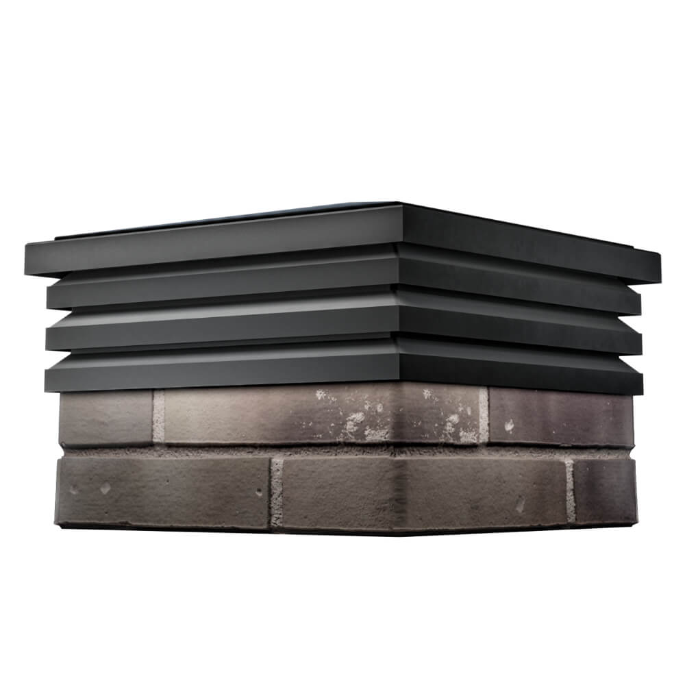 Колпак Zking Бона ХайТек Черный на столб 1.5х1.5 кирпича (385х385мм) в Новочебоксарске фото