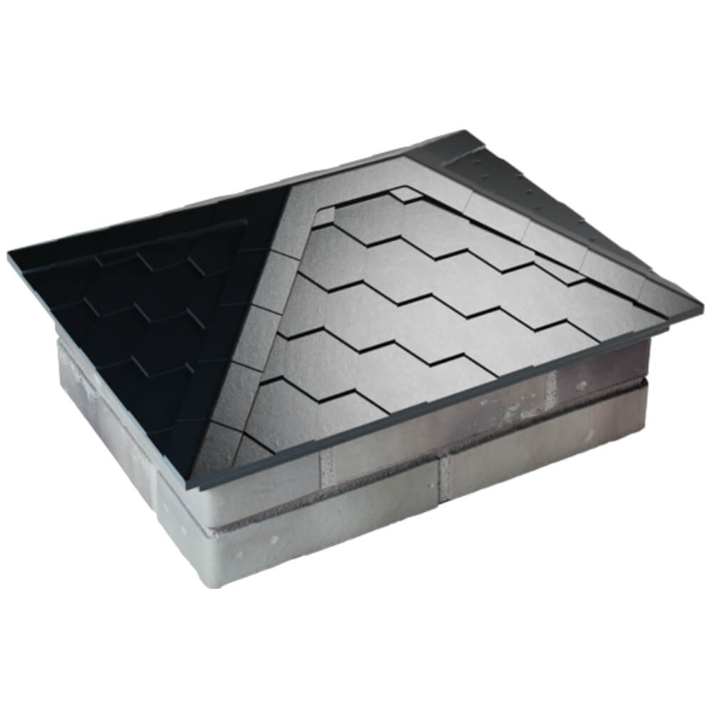 Колпак Zking Эверест Черный на столб 2х1.5 кирпича (520х390мм) Новочебоксарск фото