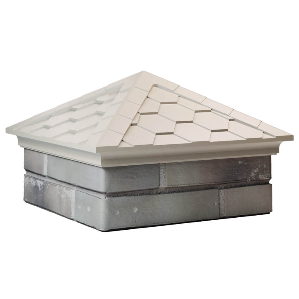 Колпак Zking Эверест Бежевый на столб 1.5х1.5 кирпича (390х390мм) в Новочебоксарске фото