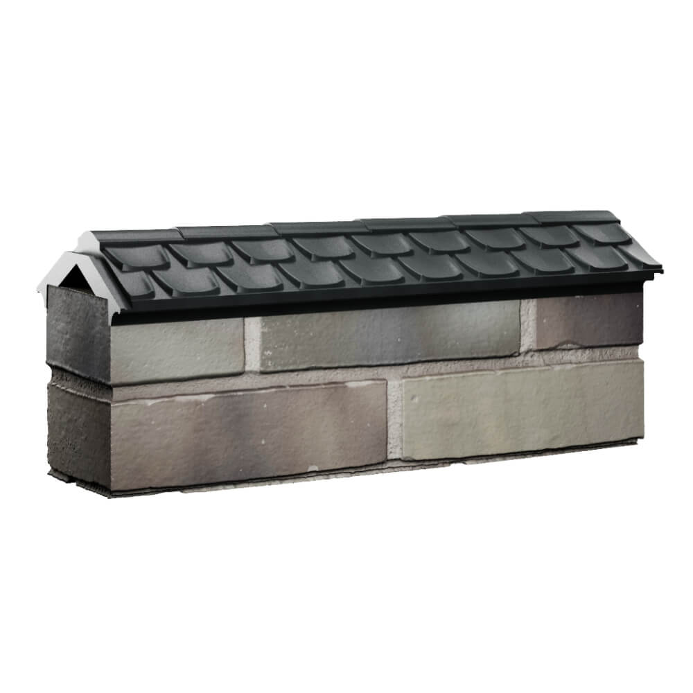 Парапет Zking Эльбрус Черный с посадкой на 0.5 кирпича (130мм) Новочебоксарск фото