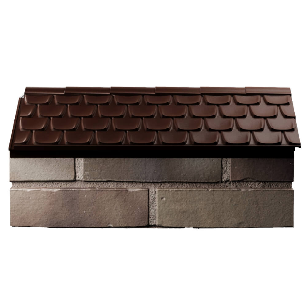 Парапет Zking Эльбрус Коричневый с посадкой на 1 кирпич (255мм) в Новочебоксарске фото