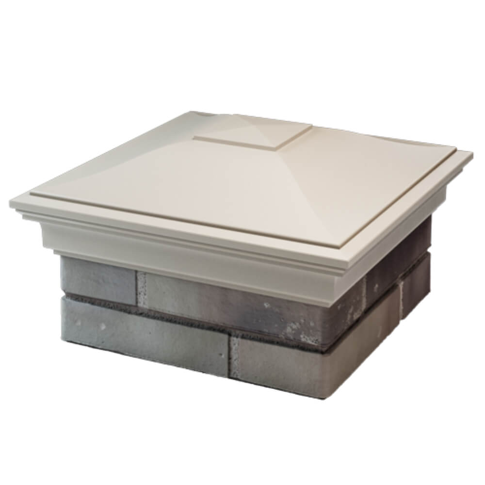 Колпак Zking Монблан Бежевый на столб 1.5х1.5 кирпича (385х385мм) в Новочебоксарске фото