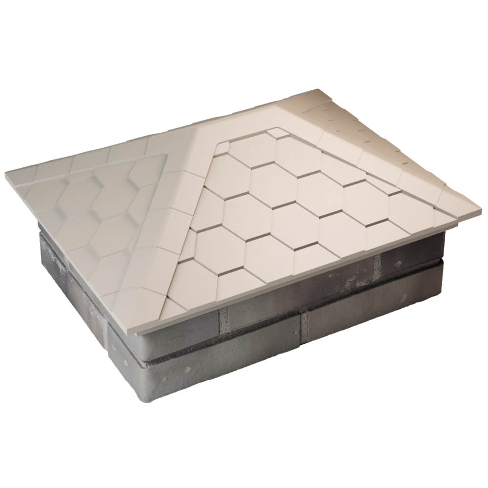 Колпак Zking Эверест Бежевый на столб 2х1.5 кирпича (520х390мм) Новочебоксарск фото