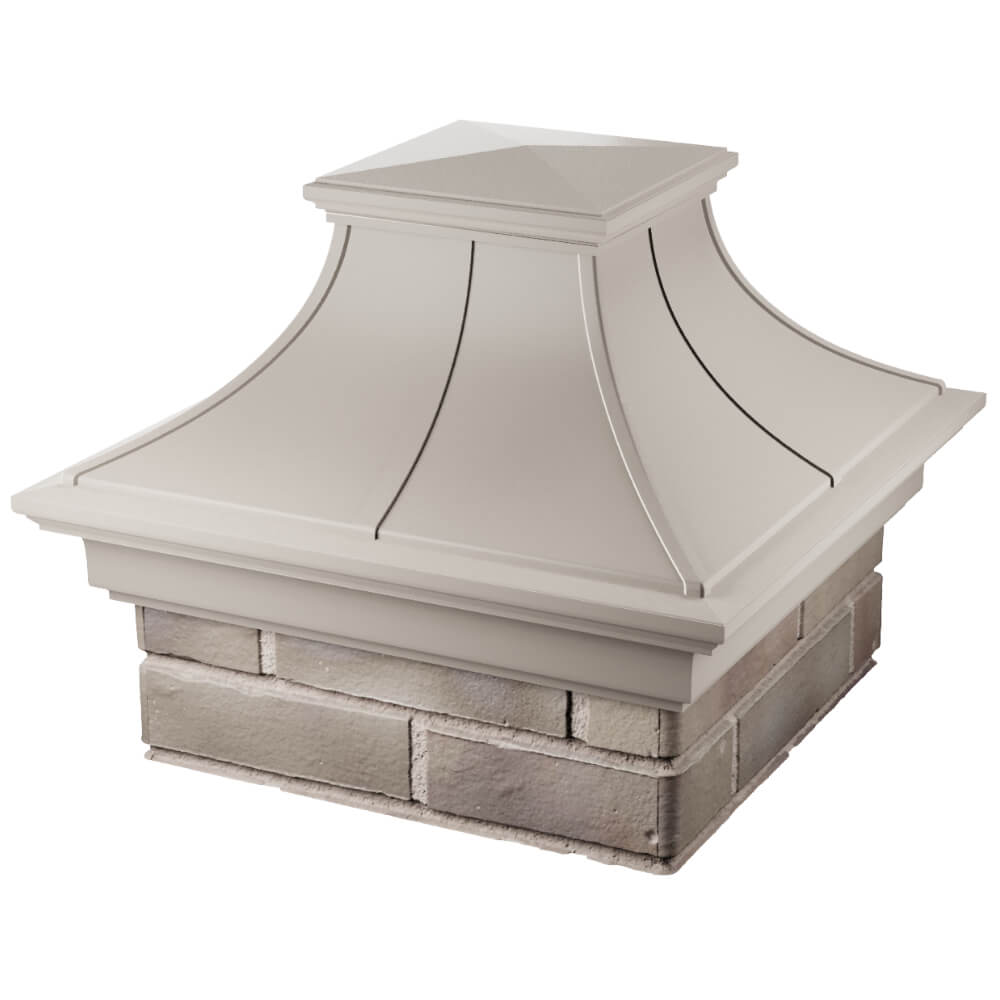 Колпак Zking Монблан Премиум Бежевый на столб 1.5х1.5 кирпича (385х385мм) в Новочебоксарске фото