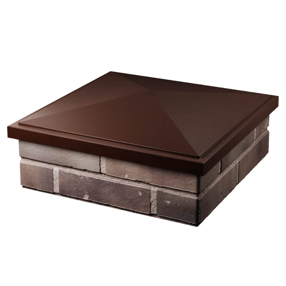 Колпак Zking БонаМоно Коричневый на столб 2х2 кирпича (515х515, 530х530мм) в Новочебоксарске фото