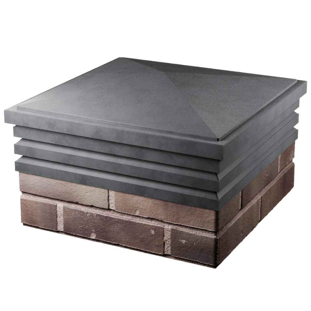 Колпак Zking Бона ХайТек Серый на столб 2х2 кирпича (513х513мм) в Новочебоксарске фото