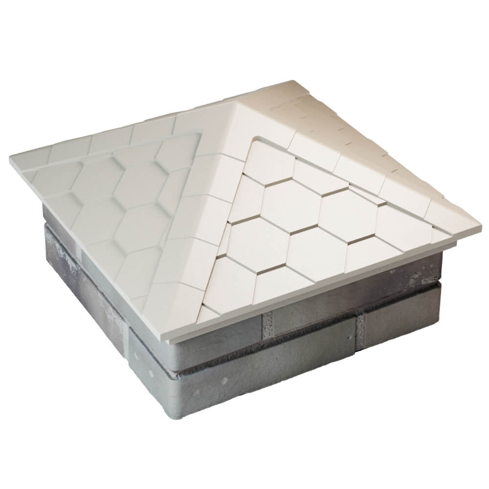 Колпак Zking Эверест Бежевый на столб 1.5х1.5 кирпича (390х390мм) в Новочебоксарске фото