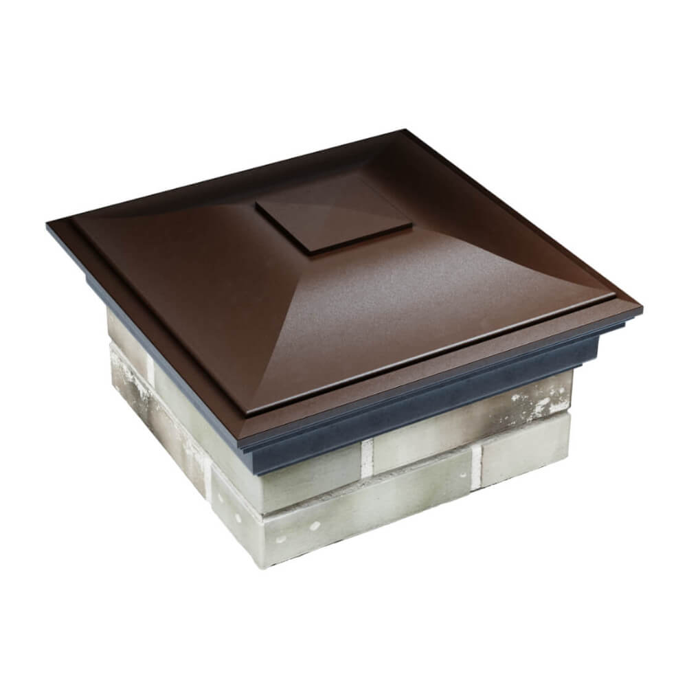 Колпак Zking Монблан Коричневый на столб 1.5х1.5 еврокирпича 0.7НФ (355х355мм) в Новочебоксарске фото