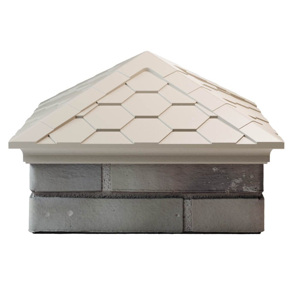 Колпак Zking Эверест Бежевый на столб 1.5х1.5 кирпича (390х390мм) Новочебоксарск фото