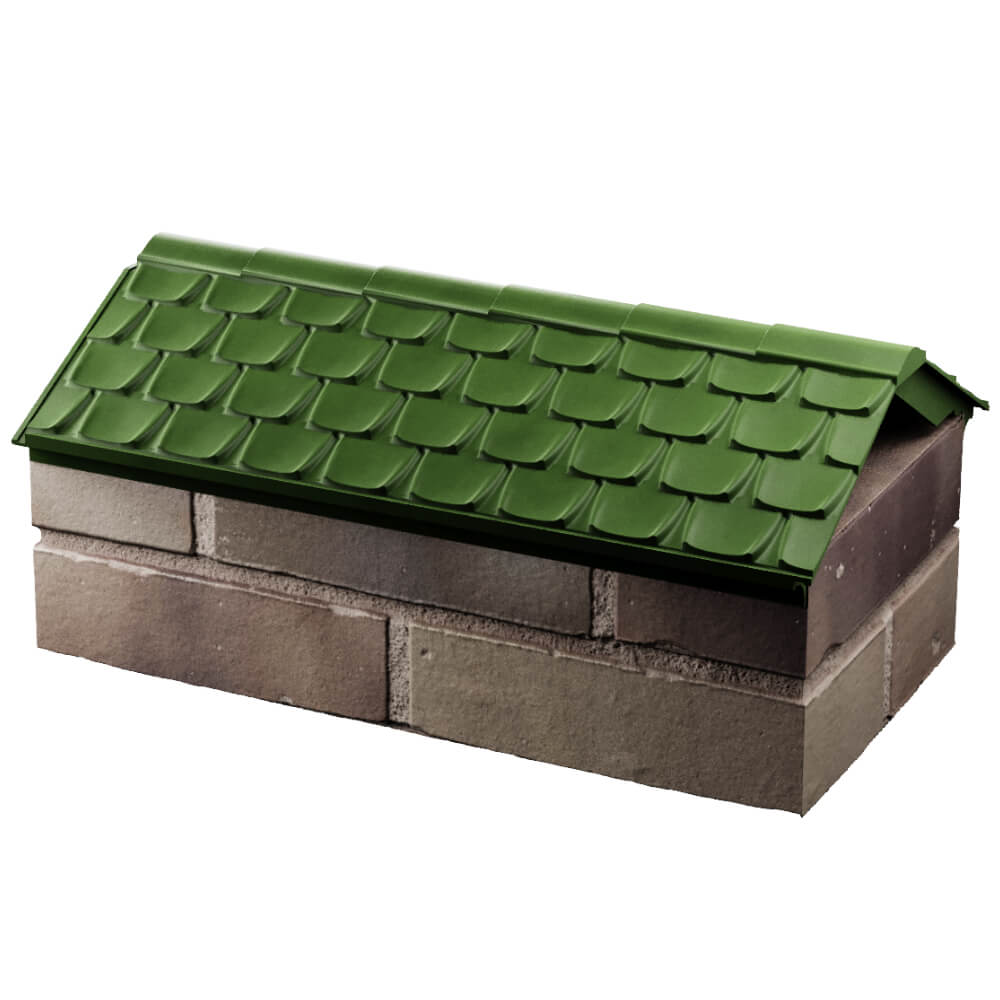 Парапет Zking Эльбрус Зеленый с посадкой на 1 кирпич (255мм) в Новочебоксарске фото