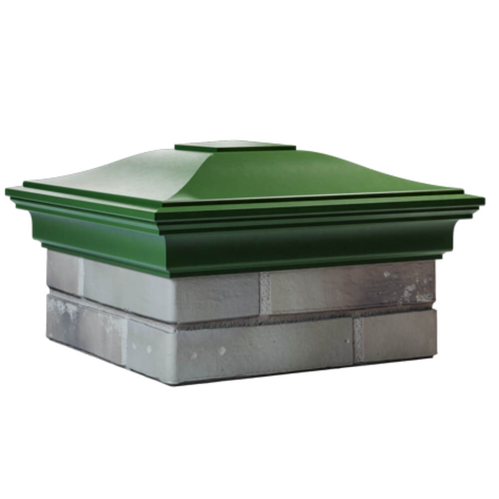 Колпак Zking Монблан Зеленый на столб 1.5х1.5 кирпича (385х385мм) в Новочебоксарске фото