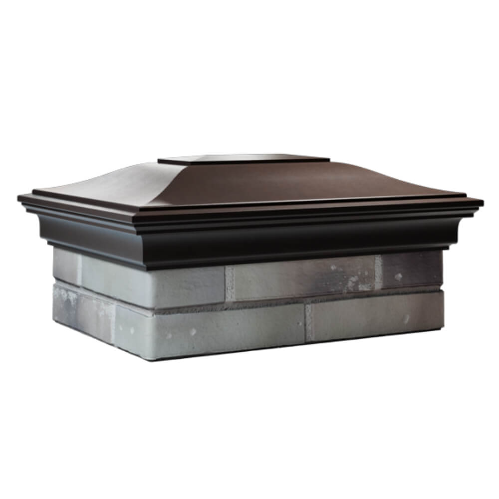 Колпак Zking Монблан Коричневый на столб 2х1.5 кирпича (515х385мм) в Новочебоксарске фото