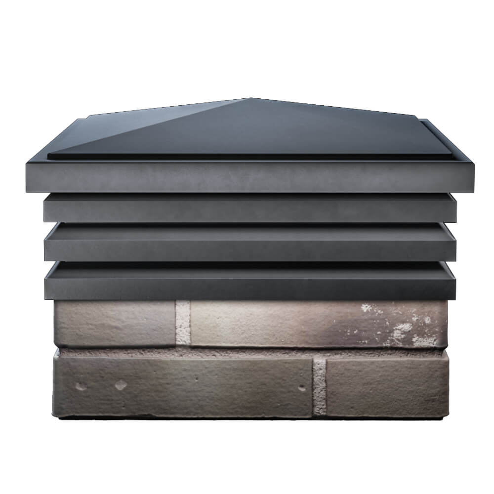 Колпак Zking Бона ХайТек Серый на столб 1.5х1.5 кирпича (385х385мм) Новочебоксарск фото