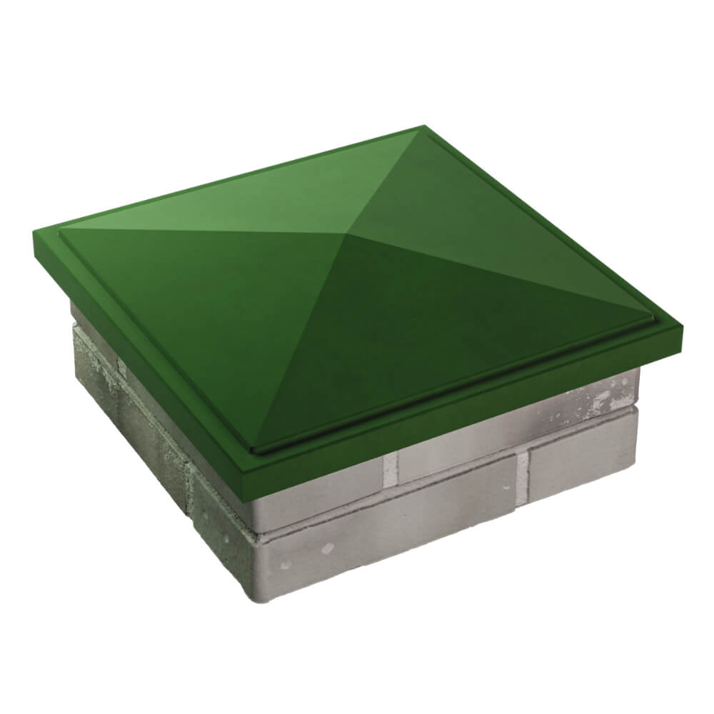 Колпак Zking БонаМоно Зеленый на столб 1.5х1.5 кирпича (385х385, 400х400мм) в Новочебоксарске фото