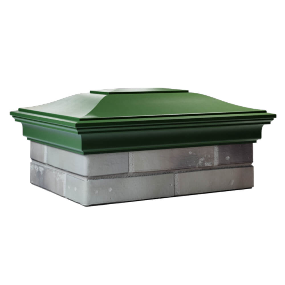 Колпак Zking Монблан Зеленый на столб 2х1.5 кирпича (515х385мм) в Новочебоксарске фото