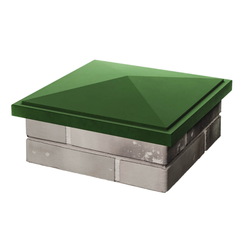 Колпак Zking БонаМоно Зеленый на столб 1.5х1.5 кирпича (385х385, 400х400мм) в Новочебоксарске фото