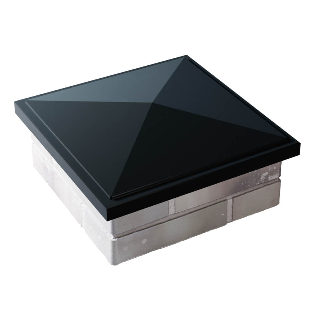 Колпак Zking БонаМоно Черный на столб 1.5х1.5 кирпича (385х385, 400х400мм) в Новочебоксарске фото