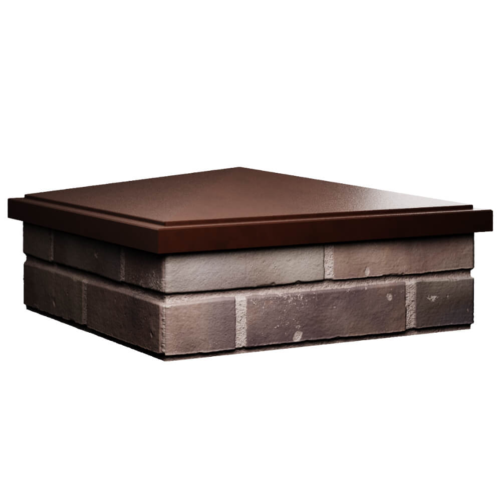 Колпак Zking БонаМоно Коричневый на столб 2х2 кирпича (515х515, 530х530мм) в Новочебоксарске фото