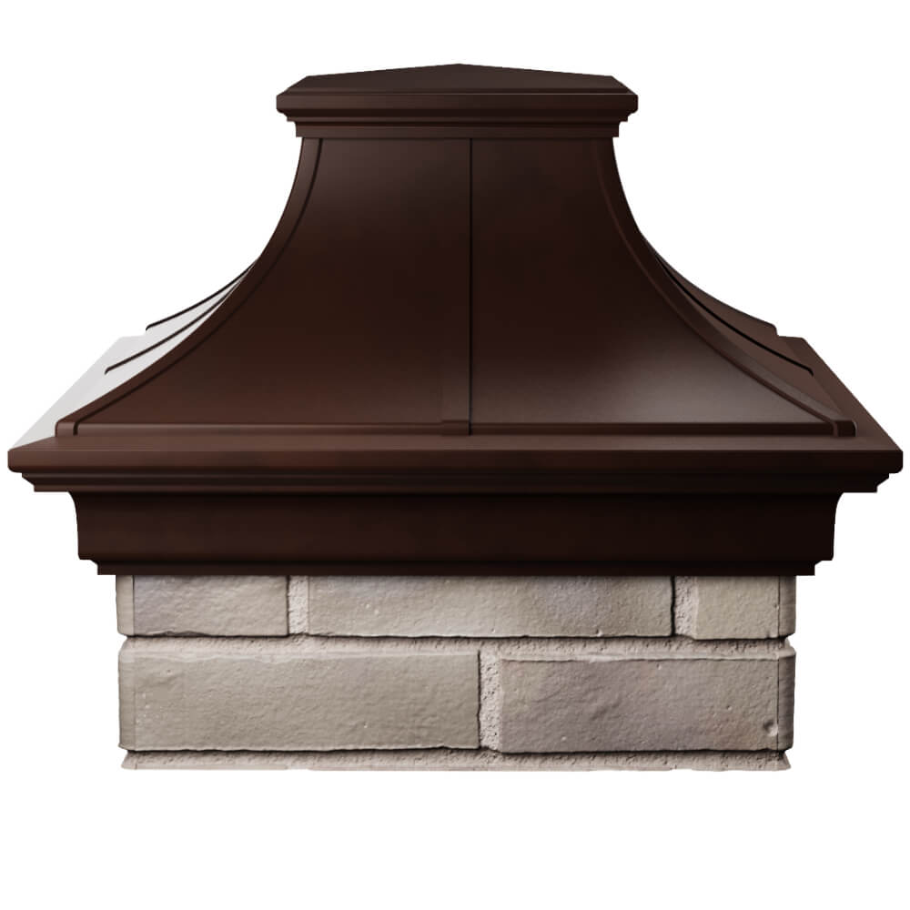 Колпак Zking Монблан Премиум Коричневый на столб 1.5х1.5 кирпича (385х385мм) Новочебоксарск фото