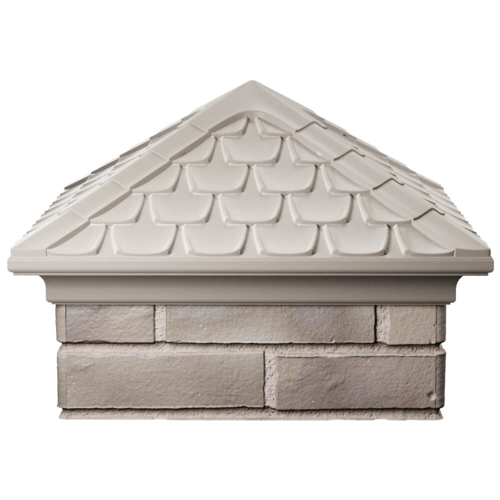 Колпак Zking Эльбрус Бежевый на столб 1.5х1.5 кирпича (385х385мм) Новочебоксарск фото