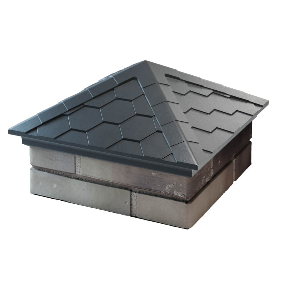 Колпак Zking Эверест Серый на столб 1.5х1.5 кирпича (390х390мм) в Новочебоксарске фото