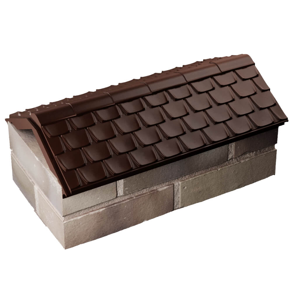 Парапет Zking Эльбрус Коричневый с посадкой на 1 кирпич (255мм) в Новочебоксарске фото