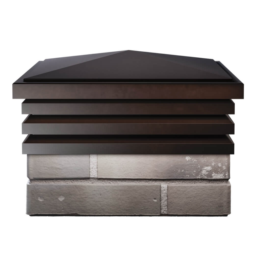 Колпак Zking Бона ХайТек Коричневый на столб 1.5х1.5 кирпича (385х385мм) Новочебоксарск фото