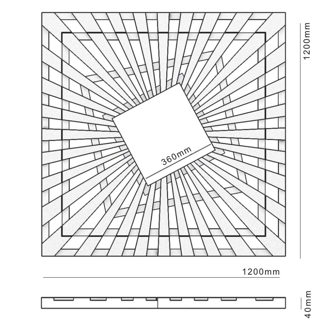 Приствольная решетка для дерева ZKING ATMOSPHERE 1.2х1.2м Черная в Новочебоксарске фото