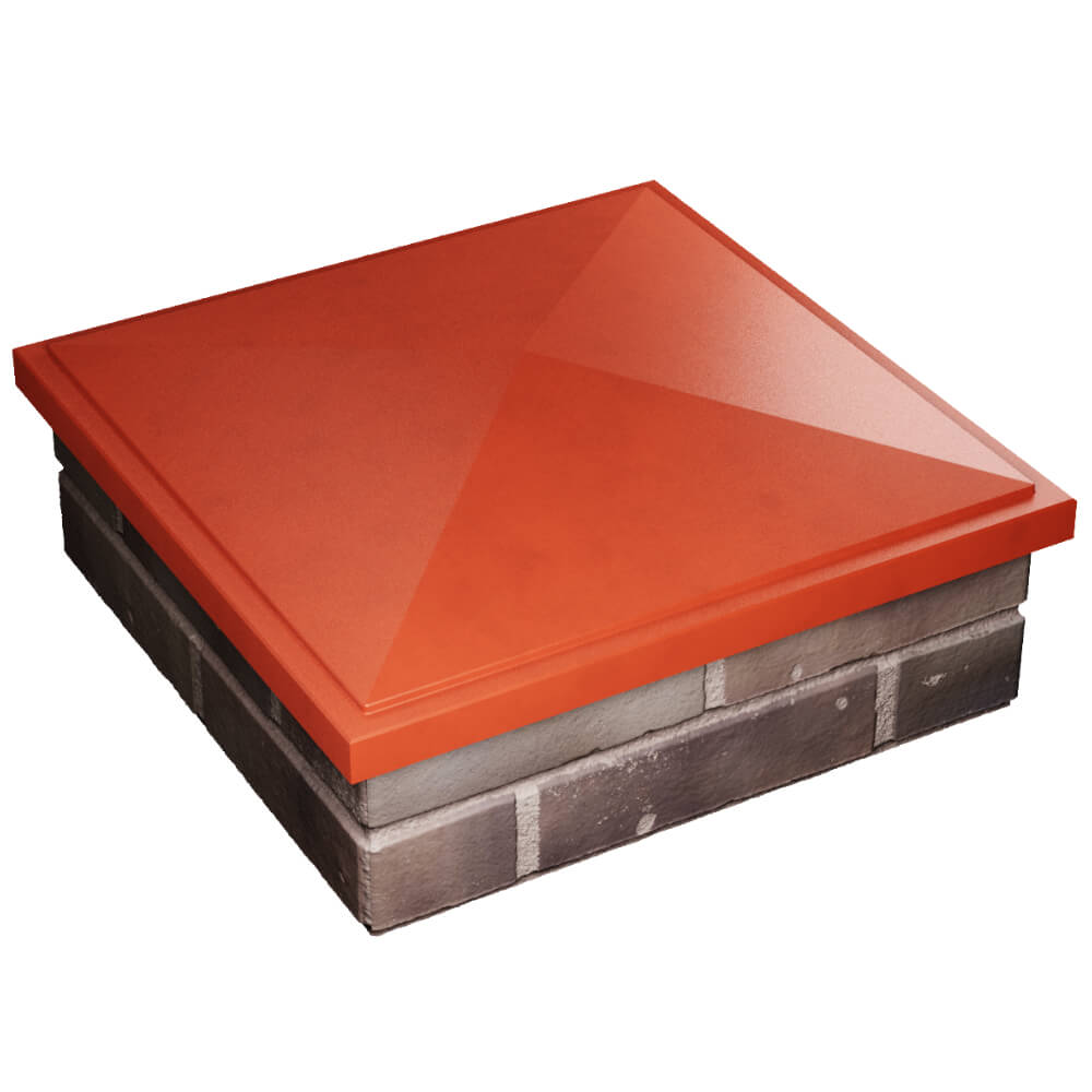 Колпак Zking БонаМоно Красный на столб 2х2 кирпича (515х515, 530х530мм) в Новочебоксарске фото