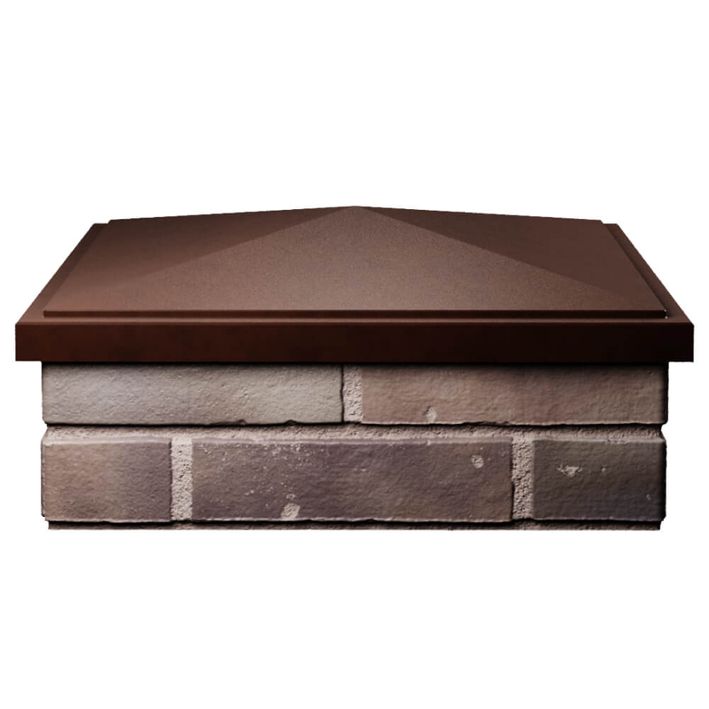 Колпак Zking БонаМоно Коричневый на столб 2х2 кирпича (515х515, 530х530мм) Новочебоксарск фото