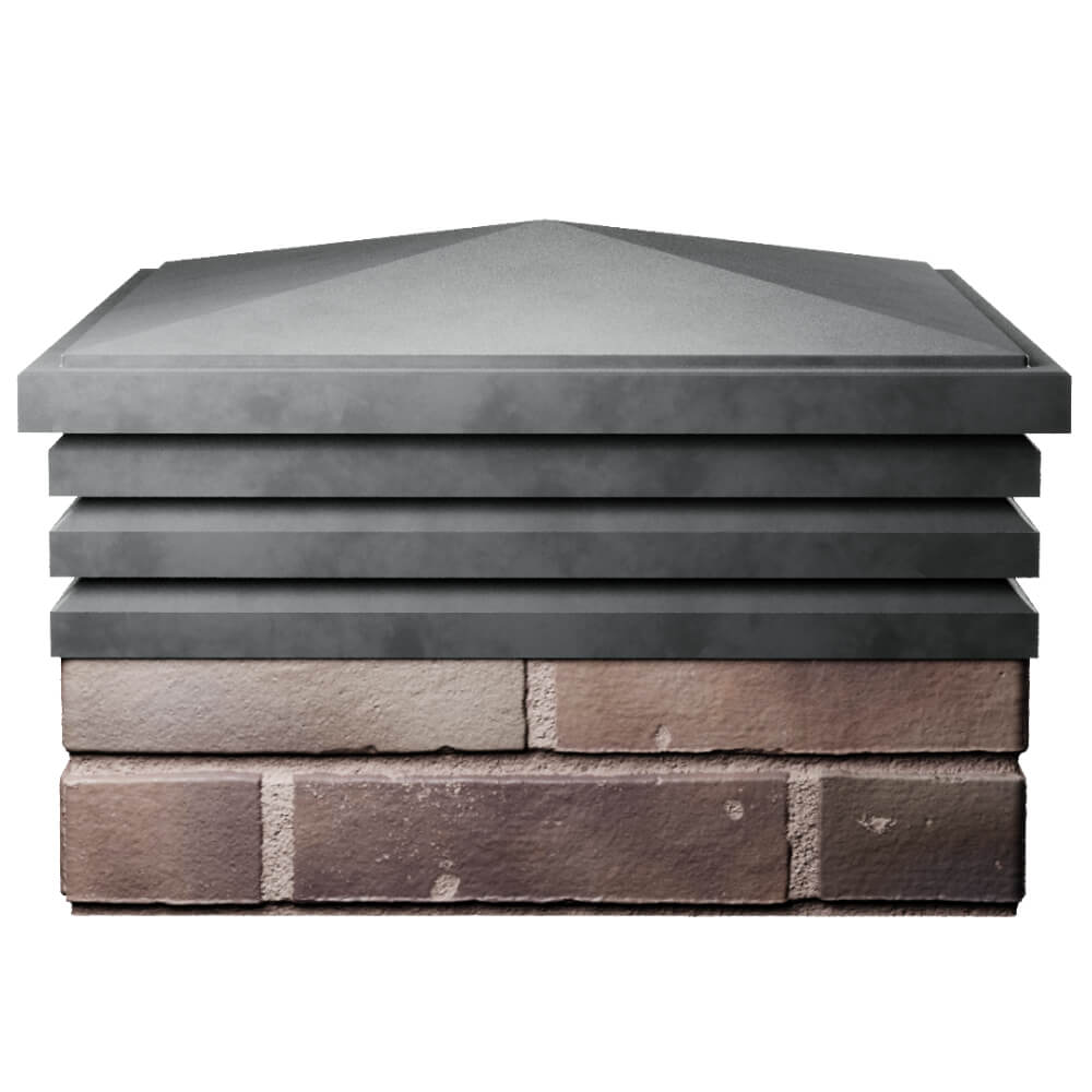 Колпак Zking Бона ХайТек Серый на столб 2х2 кирпича (513х513мм) Новочебоксарск фото